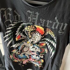 Ed hardy skull t shirt Large